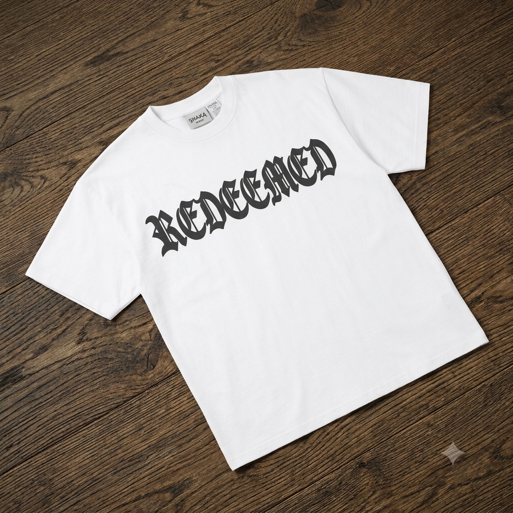 REDEEMED tee — first look at Vol. 01 · Ephesians 1:7
